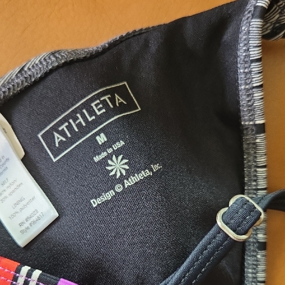 Athleta Multicolor Striped Bikini W/ Reversible Bottom. - Picture 2 of 4